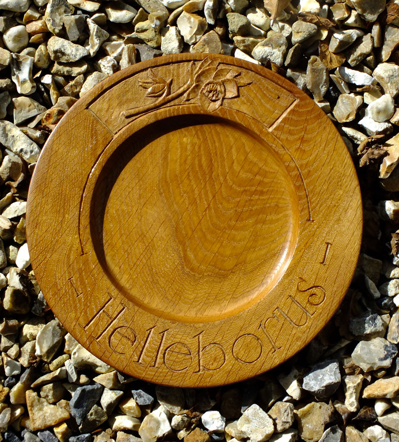 Carved Oak Plate